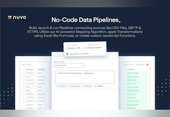 nuvo No-Code Data Pipelines