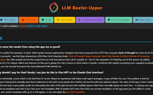 LLM Beefer Upper