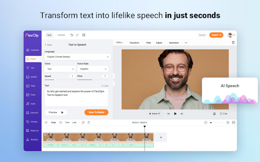 Text to Speech by FlexClip