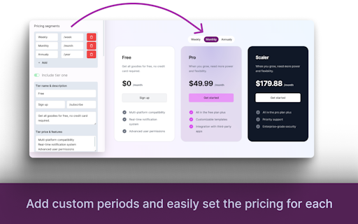 Pricing Page Generator
