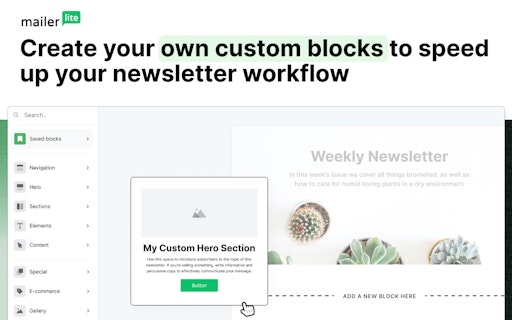 MailerLite AI Drag & Drop Editor