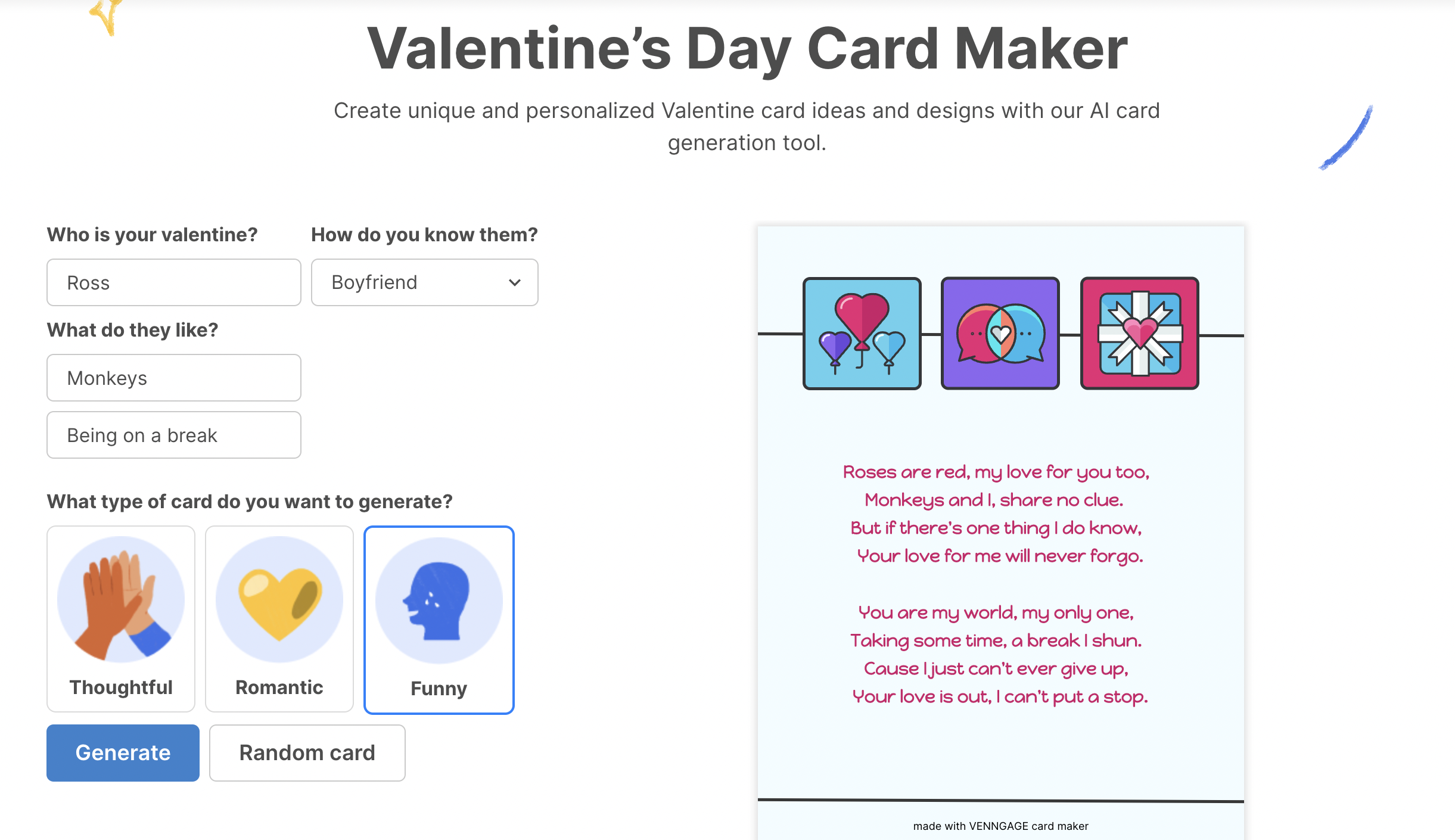 Venngage Valentine Card Maker