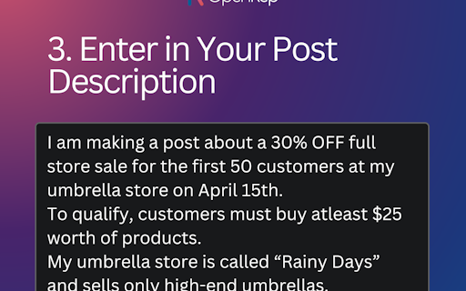 Canva x OpenRep AI Caption Generator