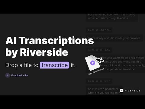 AI Transcriptions by Riverside