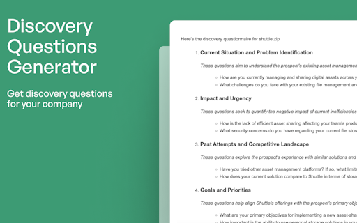 Discovery Questions Generator