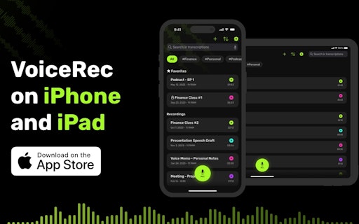 VoiceRec: AI Vocal Recorder