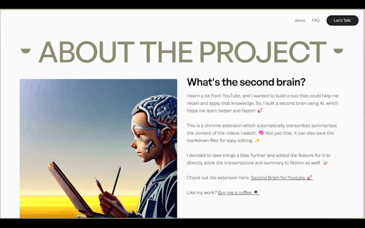 Second Brain for Youtube