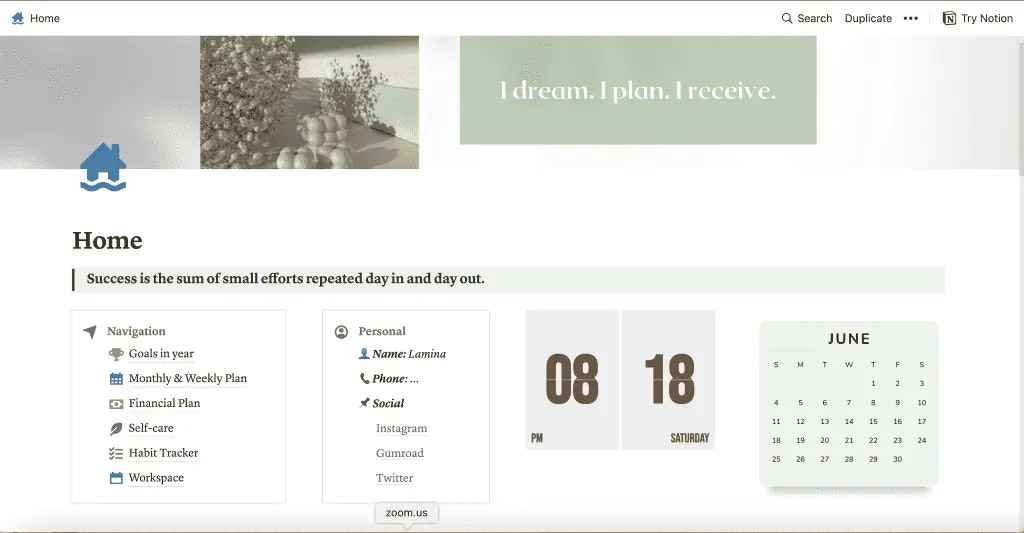 Personal Home – All-in-one Planner 