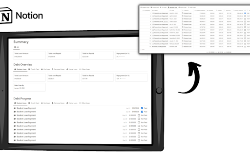 Notion Debt Tracker