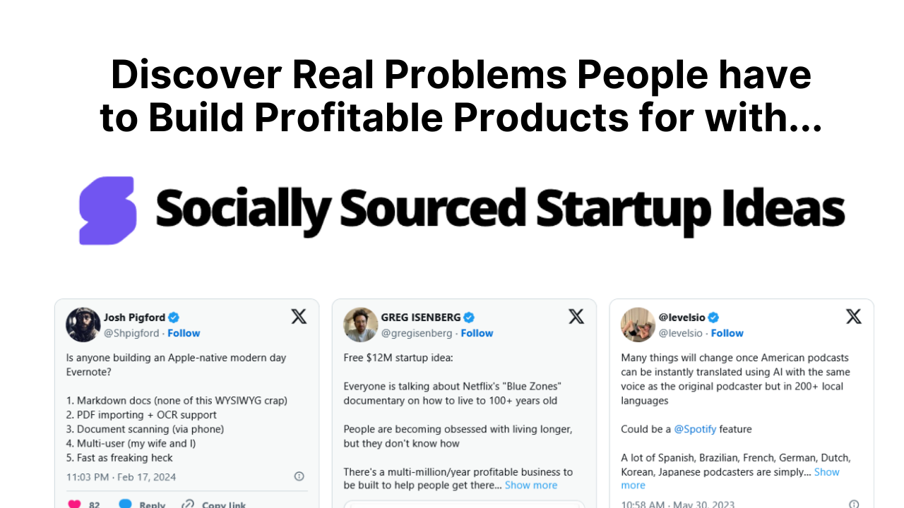 Socially Sourced Startup Ideas