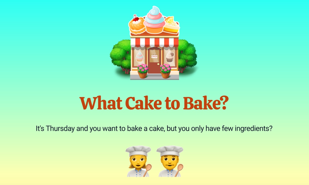 What Cake to Bake?