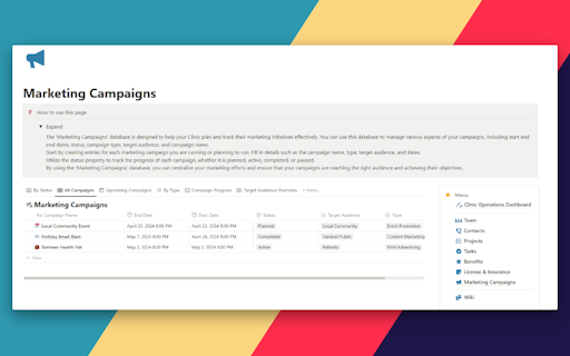 Clinic Operations Dashboard