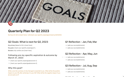 Quarterly Planning Workbook