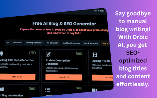 Orbic AI Free Tool Suite