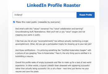 LinkedIn Roaster