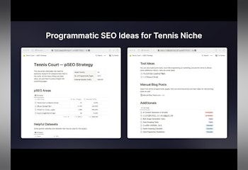 Programmatic SEO Ideas for Tennis Niche