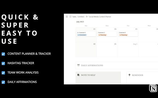Social Media Content Planner
