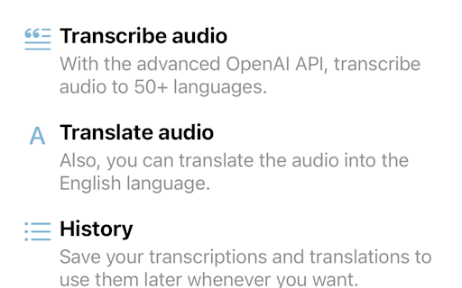 Speechless: audios to texts