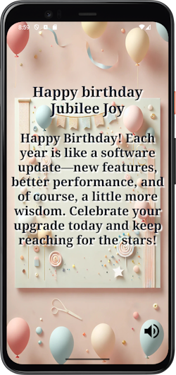 Personalize Musical Android Birthday App
