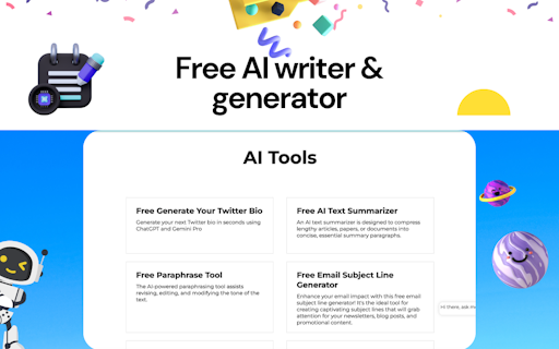 Free AI Writing & Generators Tools