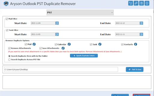 Outlook PST Duplicate Remover
