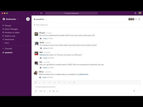 Dashworks for Slack