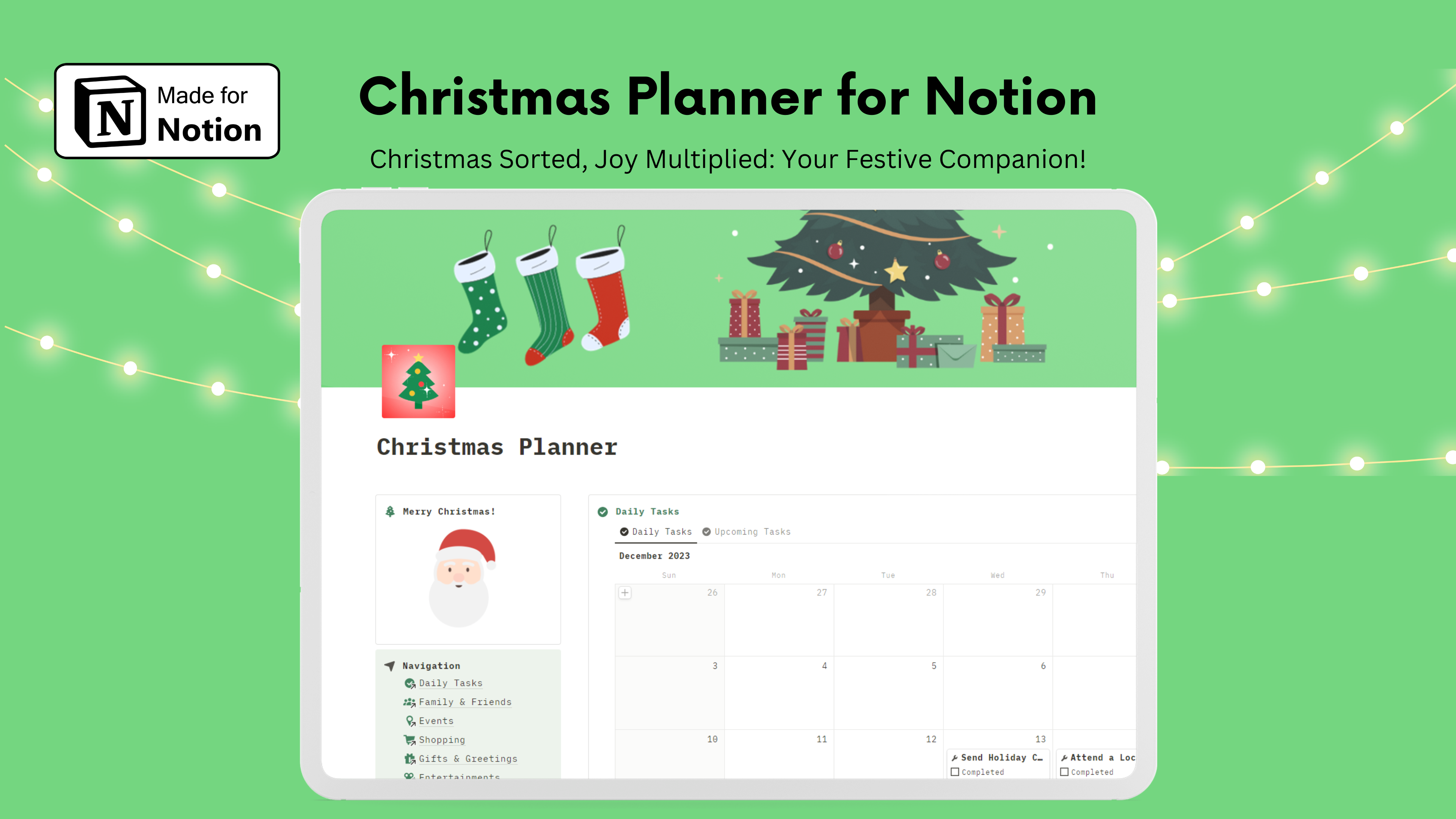 Christmas Planner for Notion