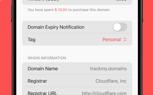 Track My Domains