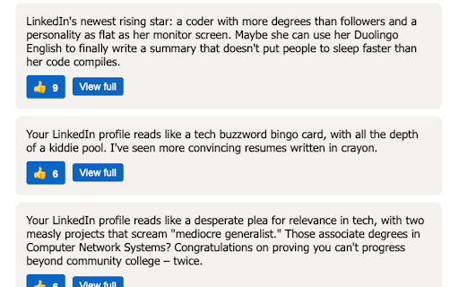 LinkedIn Roaster