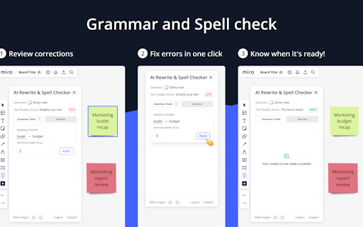 AI Rewrite & Spell Checker for Miro