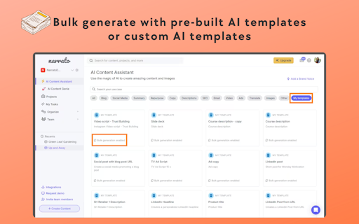 Narrato AI Bulk Content Generator
