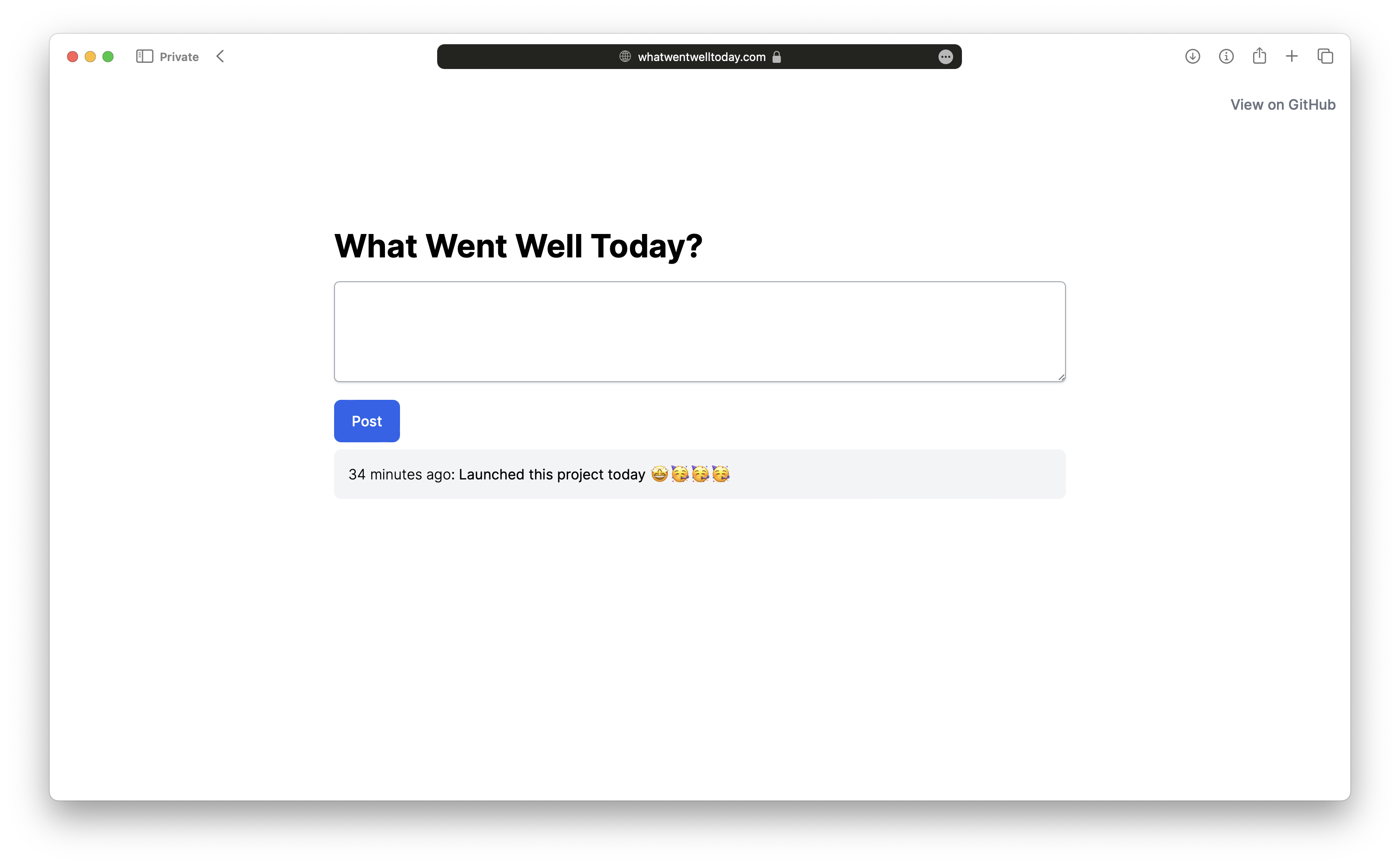 What Went Well Today?