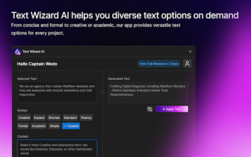 Text Wizard AI