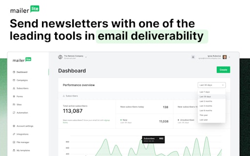 MailerLite AI Drag & Drop Editor