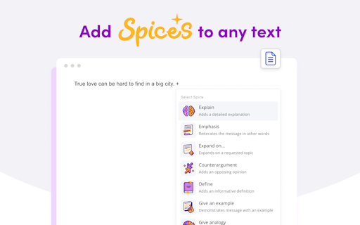 Wordtune Spices (Beta)