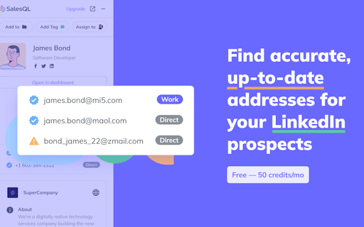 SalesQL LinkedIn Email Extractor