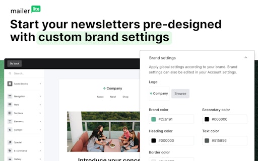 MailerLite AI Drag & Drop Editor