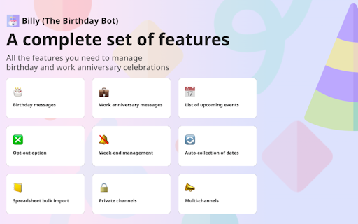 Billy birthday bot for Slack
