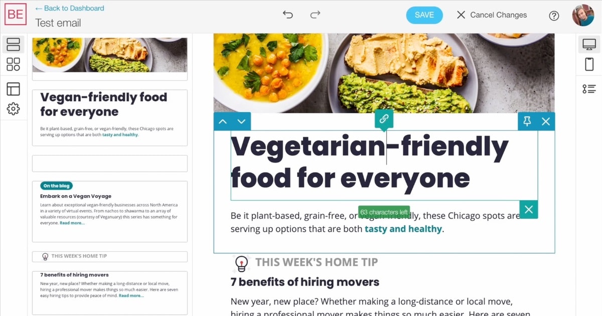 Blocks Edit for landing pages