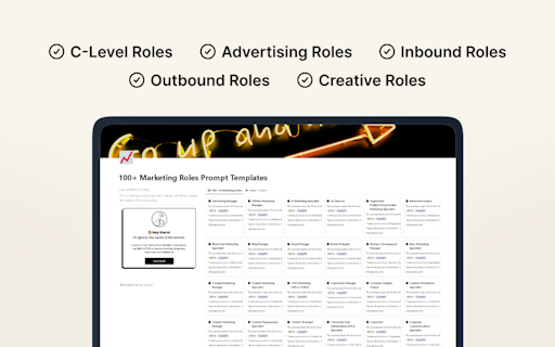 100+ Marketing Roles Prompt Templates