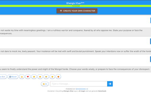Chat with Genghis Khan