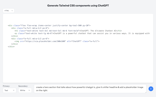 ChatGPT Tailwind Components