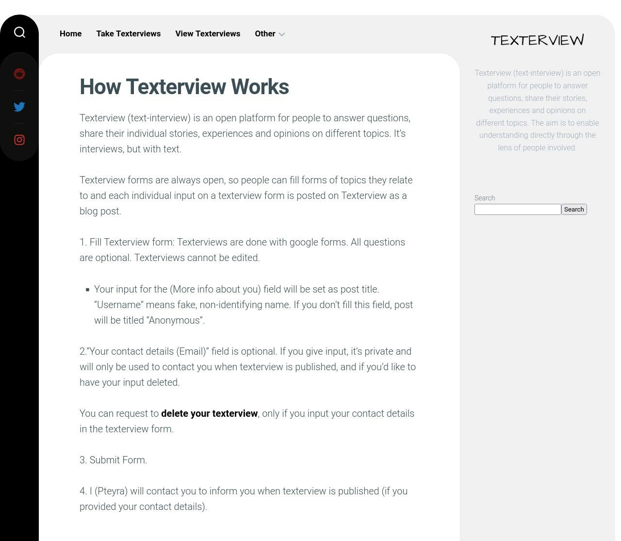 Texterview