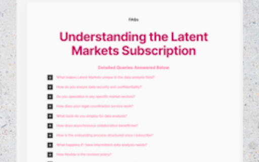 Latent Markets