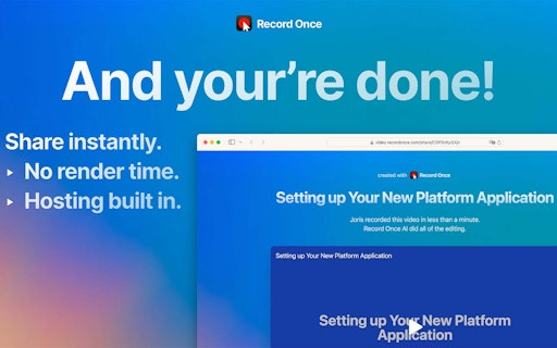 Record Once