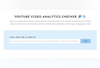 YouTube Video Analytics Checker