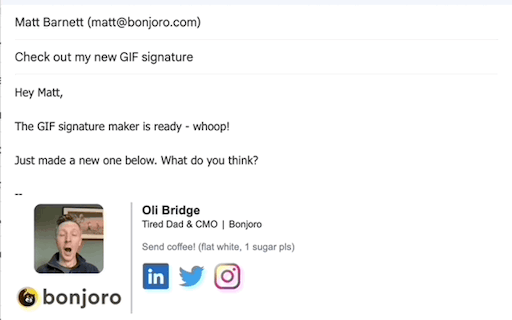 GIF Signature by Bonjoro