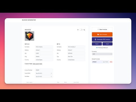Free Invoice generator