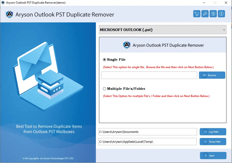 Outlook PST Duplicate Remover