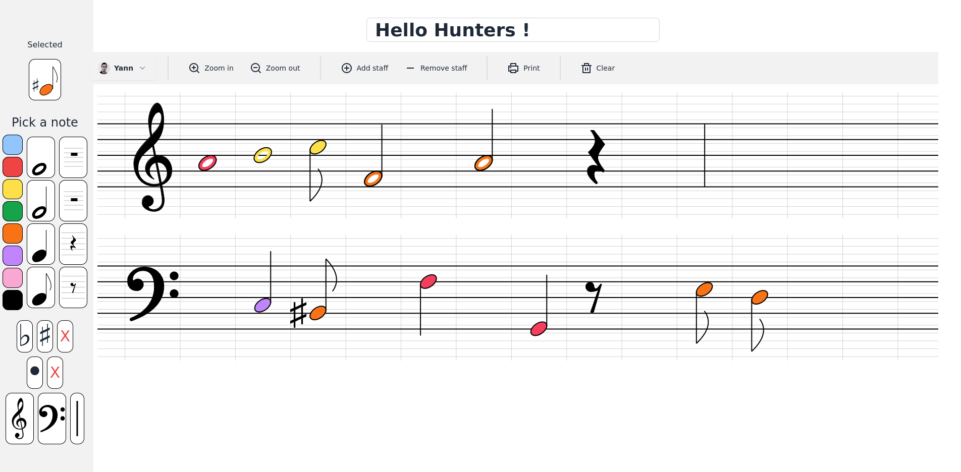 ColoredMusicSheet
